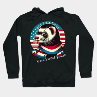 American endemic Animals: black  footed Ferret Hoodie